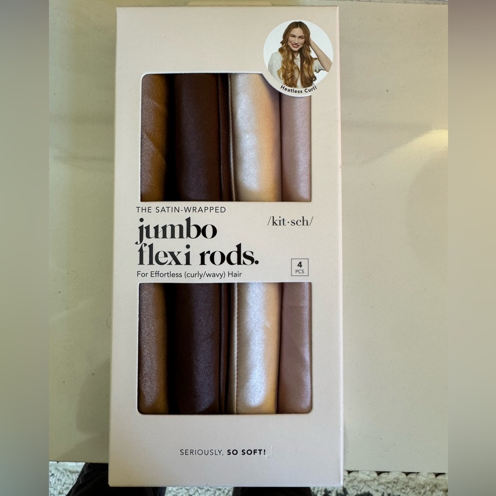 Kitsch Rosewood Jumbo Satin Flexi Rods (Used Once)